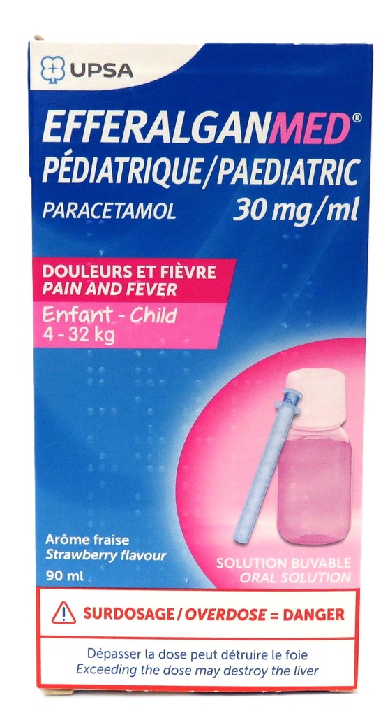 EFFERALGAN 3% PED SOL BUV FL/90ML